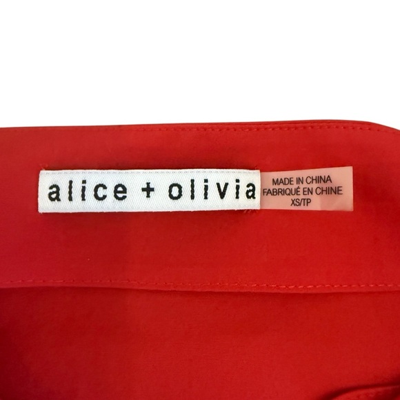 Alice + Olivia Red Off The Shoulder Blouse - Picture 5 of 6
